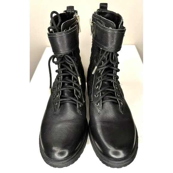 Vince Camuto Womens Leather Boots Toralina Combat Lace-Up & Side Zip Size 6.5M - Picture 3 of 14